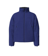 Long Sleeves Front Zipper Mock Neck Puffer Coat